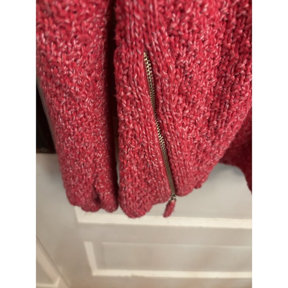 Talbots Women's Pink Side‎ Zip Knit Pullover Sweater 100% Cotton Size 2XP - Picture 2 of 5
